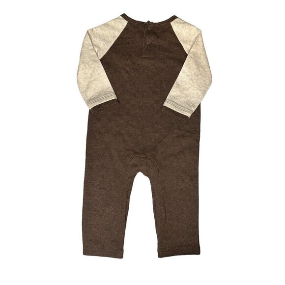 Mudpie Football Turkey 6-9 Months Brown Bodysuit - Picture 3 of 3